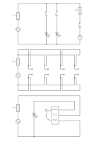 Three electrical circuits